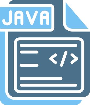 JAVA Glyph Two Color Icon Design