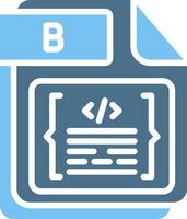 B Glyph Two Color Icon Design vector
