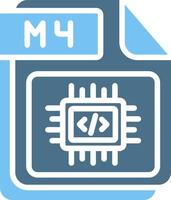 M4 Glyph Two Color Icon Design vector