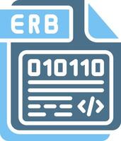 ERB Glyph Two Color Icon Design vector