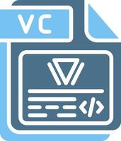 VC Glyph Two Color Icon Design vector