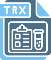 TRX Glyph Two Color Icon Design vector