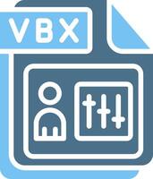 VBX Glyph Two Color Icon Design vector