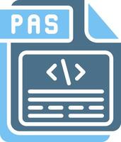 PAS Glyph Two Color Icon Design vector