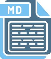 MD Glyph Two Color Icon Design vector