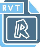 RVT Glyph Two Color Icon Design vector