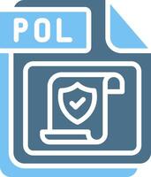 POL Glyph Two Color Icon Design vector