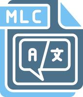 MLC Glyph Two Color Icon Design vector