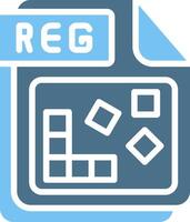 REG Glyph Two Color Icon Design vector