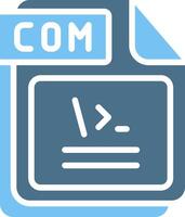 COM Glyph Two Color Icon Design vector