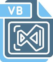 VB Glyph Two Color Icon Design vector