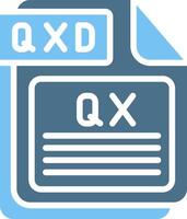 QXD Glyph Two Color Icon Design vector