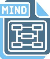 MIND Glyph Two Color Icon Design vector