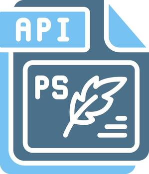 API Glyph Two Color Icon Design vector
