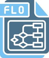 FLO Glyph Two Color Icon Design vector