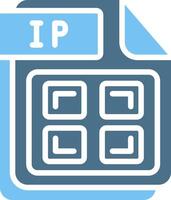 IP Glyph Two Color Icon Design vector