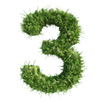 Cute Grass Texture Number 3 on Background. Lush Grass Number Three on Isolated Background png