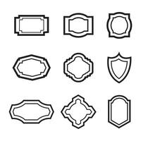 royalty design element luxury icon set vector