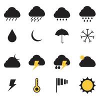 weather vertical forecast rain sky icon vector