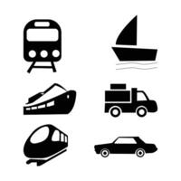 Comprehensive Vehicle and Transport Symbols for Modern Design vector