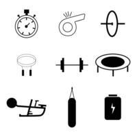 Essential Workout Icons for Apps vector
