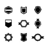 Set of Badge Black labels Isolated on white background vector