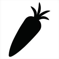 Black Silhouette of a Carrot Design vector