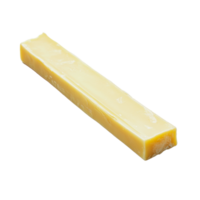 A single, rectangular piece of yellow cheese on a white background png