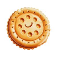 Smiley cookie on white background png