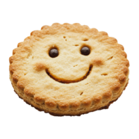 Smiling biscuit on a white background png