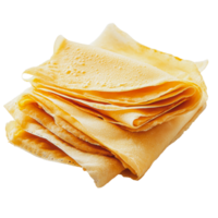 Freshly made crepes on a white background png