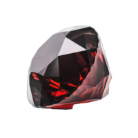 Sparkling red gemstone on a bright background png