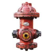 Bright red fire hydrant in an urban area png