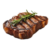 Grilled steak with rosemary on a white background png