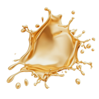 Golden splash on white background png