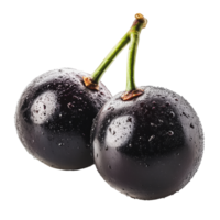 Fresh black grapes on a white background png