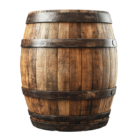 Rustic wooden barrel on a white background png