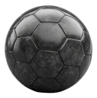 een zwart voetbal bal Aan een wit achtergrond presentatie van haar zeshoekig patroon en getextureerde oppervlak, besnoeiing uit - voorraad . png