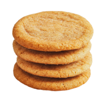 Soft, freshly baked cookies stacked on top of each other on a light background png