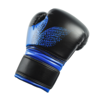 Black and blue boxing glove on a white background, highlighting its design and craftsmanship png