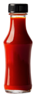 Bottle of red sauce on a white background, cut out - stock . png