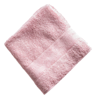 Soft pink towel folded neatly on a flat surface png