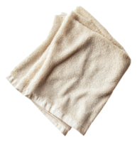 Soft beige towel folded neatly on a flat surface png