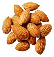 Almonds arranged neatly on a white background png