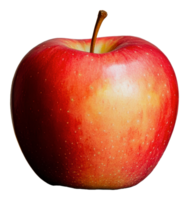 Fresh red apple resting on a plain background png