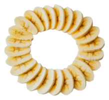 Bananas sliced in a circular pattern png