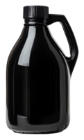 Black jug container with handle for liquid storage png