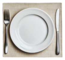 Simple table setting with a place for a meal png