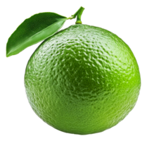 Fresh green lime with leaf on a neutral background png