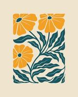 Floral Botanical abstract elements composition vector